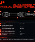 Front CV Axle Shaft Assembly Pair For Toyota Corolla 2003 2008 specifications and diagram