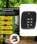 Durable 40 Amp RV Awning Interior Switch Kit With Plate Replacement For Solera Power Awnings on a forest backdrop.