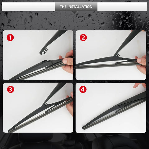 Installation steps for Premium Rear Windshield Wiper Blade And Arm Kit For Toyota Rav4 2019 2020 2021 2022 2023 2024 2025.