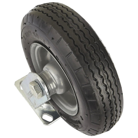 Badass 8 Inch Swivel Caster Wheel With Flat Free Rubber Foam Core And Deep Sawtooth Tread Built Tough For Heavy Utility Gear Rolling Smooth Up To 250 Lb Capacity
