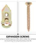 Heavy Duty Self Drilling Drywall Anchors Set Carbon Steel 40 Pack Golden Finish Versatile For Sheetrock And Plaster Quick Screw In Installation Strong Hold For Shelves And Fixtures, expansion screw and anchor close-up