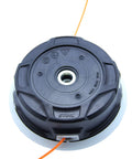 Top view of AutoCut C 26-2 Trimmer Head With Easy-Load Auto-Feed, compatible with select gas trimmers, shown with line feed.