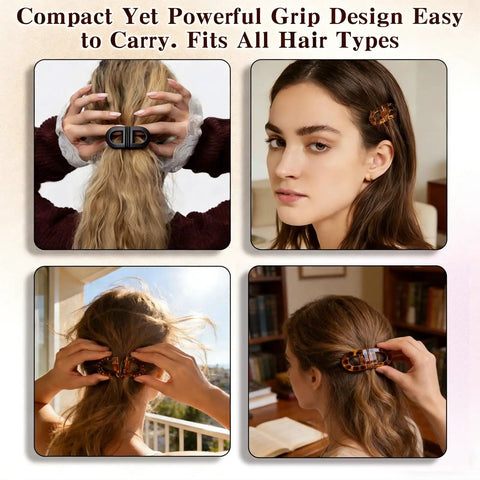 Magnetic Hair Clips For Women With Strong No Slip Hold Seamless 2 In 1 Design in various styling examples for thick or thin hair