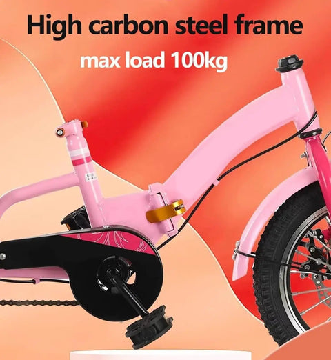 Foldable Three Wheel Tricycle Cruiser With Back Seat, High Carbon Steel Frame, 100 kg Load, Front View