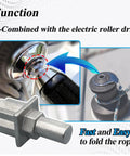 Ebrmeiwo 7431 Sailing Cordless Drill And Winch Adapter, heavy duty metal tool for sailboats, shown connecting to a drill.