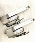 Two metal 12 Volt Linear Actuator With Potentiometer Dialed In For Precise Motion Control And Adjustable Stroke for DIY projects