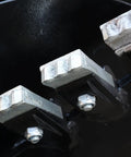 Close-up of blades on Beefy Skid Steer Post Hole Auger Drive Attachment 12 Inch Diameter 46 Inch Drilling Depth Standard Flow Universal Quick Attach
