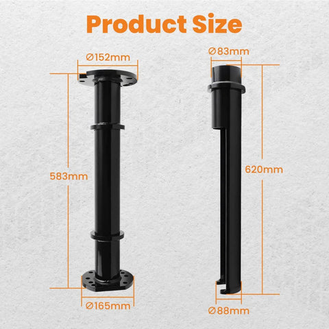 Rear Axle Bearing Puller Tool For Toyota Land Cruiser 1998-2008 And Tacoma 1995-2016, ABS Sensor Ring Puller Size Details