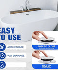 Strong & Easy Installs Bath Tub Drain Plug Metal Drain Stoppers Long Service Bath Tub Drains Plugs for K-7272 K-7271 with anti-leakage feature.