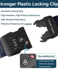 Two Pack Navy Blue Luggage Straps With TSA Lock Heavy Duty Adjustable Cross Travel Belt Anti Theft Suitcase Strap closure