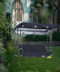 Replacement Canopy Top For Three Seat Outdoor Patio Swing, Black Shade Cover For Porch Garden Seat, Fits 76 By 49 By 5.9 Inches