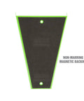 Back view of Magnetic Wrench Organizer Tray For Tool Boxes And Drawers, 12-Wrench Storage Rail Fits SAE And Metric Tools, Green, non-marring