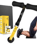 Hamstring Curl Strap With Built In Fitness Knee Mat For Home Gym, holds up to 420 pounds, used for exercises on floor mat
