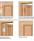 Step-by-step guide for installing Flat Door Hinge 4 Inch Stainless Steel Ten Pack For Cabinet, Bookcase, Window, And Wooden Doors.