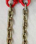 Badass Heavy Duty Hauling Chain With Double Trailer Hooks, close-up view of durable steel links and hooks.