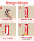 Instructions for installing Fire Extinguisher Stickers 4x12 Inch Pack Of 5 Signs With Arrows For Quick Emergency Locate At Home Office