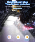 Ultra Bright Solar Street Lights Outdoor Security with Motion Sensor, Dusk to Dawn Waterproof Flood Lights 6500K 10000lm
