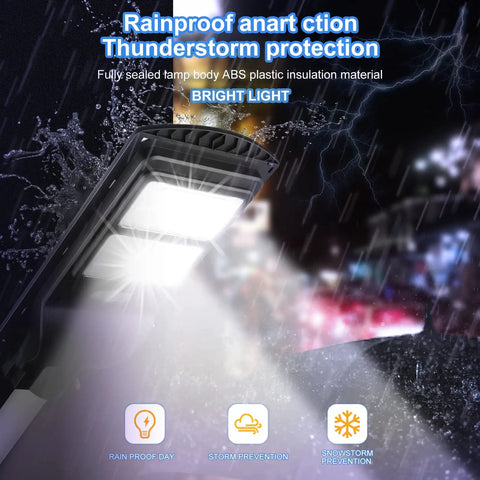 Ultra Bright Solar Street Lights Outdoor Security with Motion Sensor, Dusk to Dawn Waterproof Flood Lights 6500K 10000lm