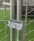 10 Pack Built Tough Dog Kennel Clamps With Bolts And Nuts, 1-3/8 Inch Galvanized Steel Fence Panel Clamps on pipe frame