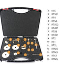 All-In-One Thread Repair Files Kit For Inch And Metric Threads with numbered tools in open black case