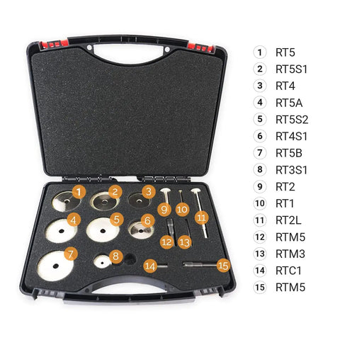 All-In-One Thread Repair Files Kit For Inch And Metric Threads with numbered tools in open black case