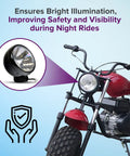 12 Volt Black Headlight Assembly Replacement For Baja Mini Bike MB200 With 35 Watt Bulb Included Easy Bolt On Fit And All Black Finish
