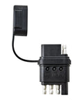 4 Way Flat Trailer Wiring Tester With Bright LED Indicators, Dual End 4 Pin Male And Female Connector, Easy Turn Signal And Tail Light Diagnostics, No Guesswork Troubleshooter For Hauling, black plastic
