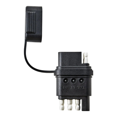4 Way Flat Trailer Wiring Tester With Bright LED Indicators, Dual End 4 Pin Male And Female Connector, Easy Turn Signal And Tail Light Diagnostics, No Guesswork Troubleshooter For Hauling, black plastic