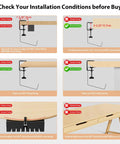 Installation guide for Heavy Duty Under Desk Cable Management Tray With No Drill C Clamp And Screw Mount 17 Inch Metal Cord Organizer