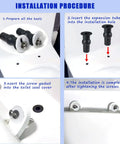 Universal Toilet Seat Bolts And Hinge Kit 4 Pack With Top Mount Screws Expanding Rubber Nuts Stainless Washers installation process