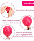 Instructions for inflating hot pink balloons from Hot Pink Balloons 154pc Set In 18, 12, 10, And 5 Inch Latex For A Lit Balloon Arch Kit And Garland.