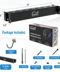 Components of Rugged Heavy Duty Ceiling Bike Rack That Slides For Up To Six Bicycles Overhead Garage Storage Mount displayed.