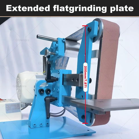 Heavy Duty 750 Watt Electric Belt Sander Bench Grinder With Polishing Machine And Sanding Belts adjustable flatgrinding plate 200mm.
