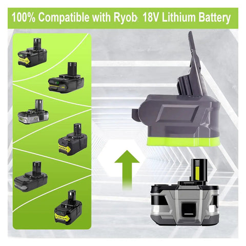2 In 1 Ryobi 18V Battery Adapter For Dyson V7 And V8 Cordless Vacuums Plug And Play Converts Ryobi Lithium To Dyson Handheld