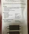 User guide for Neon Sign Transformer Power Supply For Small Signs 12,000-Volt 35 mA with specifications and diagram.