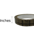 Side view of Static Care conductive grid tape roll, 3/4-inch wide with grid pattern for ESD shielding