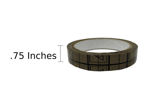 Side view of Static Care conductive grid tape roll, 3/4-inch wide with grid pattern for ESD shielding