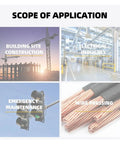 Scope of application areas for Heavy Duty Hydraulic Crimping Pliers For Electric Terminals And Power Cables, including construction and maintenance.