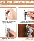 Installation guide for 4 Pack 15 Inch Soft Close Toy Box Hinges With 100N Gas Struts, step-by-step assembly instructions.