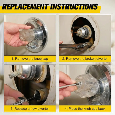 Push Button Diverter Replacement For RP5649 Delta 600 Series Single Handle Shower Valve Diverter Assembly instructions