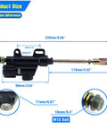 Diagram showing dimensions of Rear Hydraulic Brake Master Cylinder Pump for Motorcycles and ATVs, 50cc-250cc fit