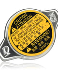 Radiator Cap Replacement For Toyota And Lexus Cars Plug And Play Fit OEM Style 16401 31520 with warning label visible