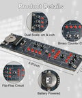 Hands On Diy Digital Logic Circuit Soldering Kit With Binary Counter 0 To 15 And Flip Flops SR JK D T Interactive LEDs Practical STEM Practice For Students And Beginners, dimensions and details, with labeled features and measurements.