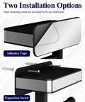 Toilet Paper Holder With Top Shelf And Phone Storage Adhesive And Screw Wall Mount Matte Black Bathroom Organizer dual installation options