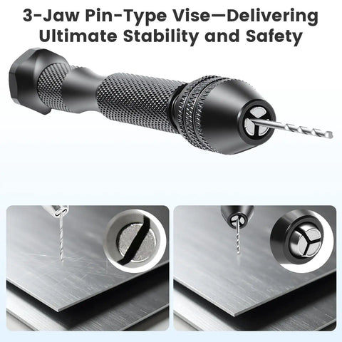 Pro Grade Precision Micro Drill Bit Set With 26 Pcs HSS And Carbon Steel Bits 0.5 To 3.2 mm Pin Vise Hand Drill Kit detail