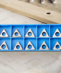CNC Turning Tools Kit With Triangle Shim For Blade Protection And Longevity Pro Grade Tool Holder Set in blue case