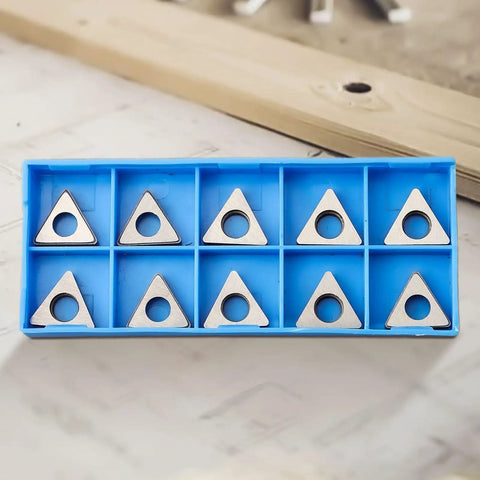 CNC Turning Tools Kit With Triangle Shim For Blade Protection And Longevity Pro Grade Tool Holder Set in blue case
