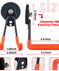 Magnetic Power Tool Organizer For Garage And Workshop Tough As Nails Heavy Duty 2 Pack Rubber Coated Magnetic Hooks dimensions diagram