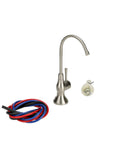 Top Mount Twist Air Gap Faucet for RO Water Filtration Under Sink Install Quarter Inch Supply Tubing Connection brushed nickel