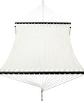 Two Person Rope Hammock With Hardwood Spreader Bar For Indoor Outdoor Use, Handwoven Caribbean Style, Heavy Duty Up To 600 Lbs